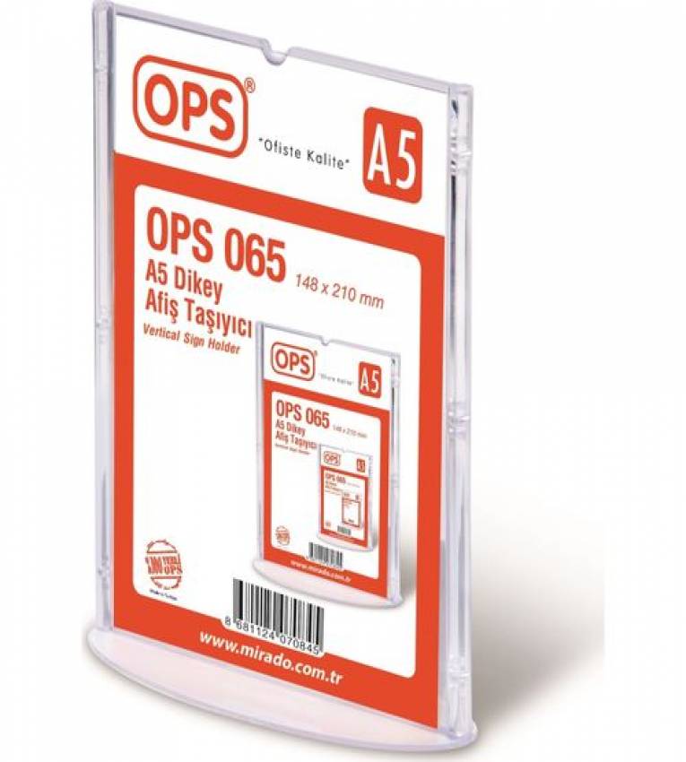 A 5 / OPS Porte-affiche vertical transparent